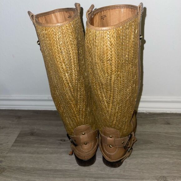Anthropologie Schuler & Sons woven leather riding boots - Picture 6 of 9